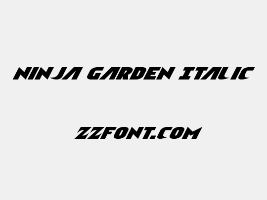 Ninja Garden Italic