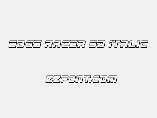 Edge Racer 3D Italic