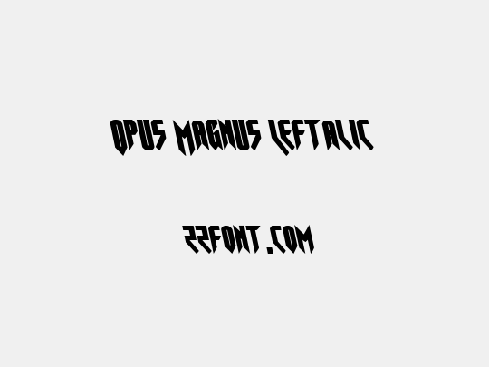 Opus Magnus Leftalic