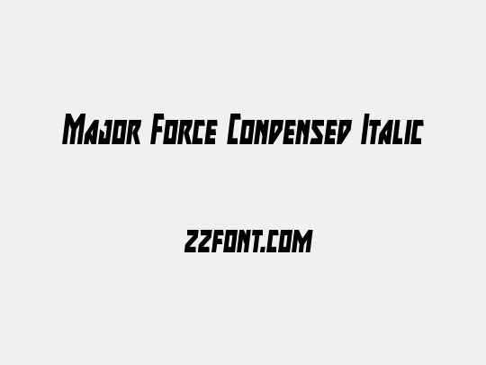 Major Force Condensed Italic