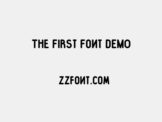 The First Font DEMO