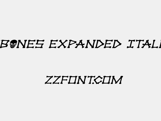 xBONES Expanded Italic