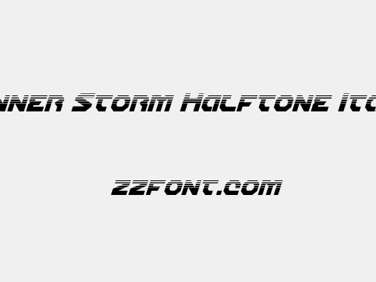 Gunner Storm Halftone Italic