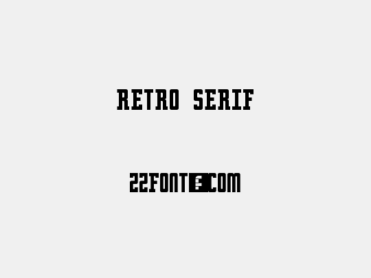 Retro serif