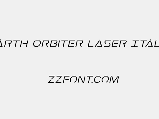 Earth Orbiter Laser Italic