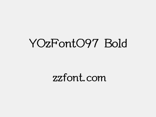 YOzFontO97 Bold