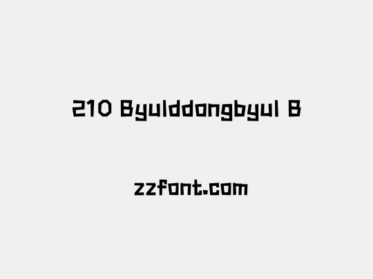 210 Byulddongbyul B