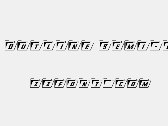 Eyes Only Outline Semi-Condensed Italic