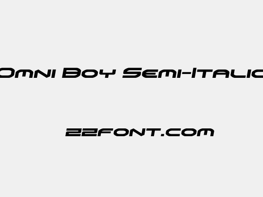 Omni Boy Semi-Italic