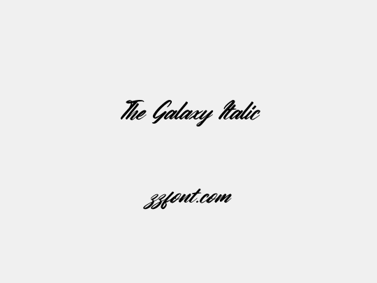 The Galaxy Italic