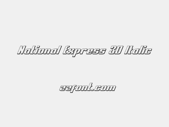 National Express 3D Italic