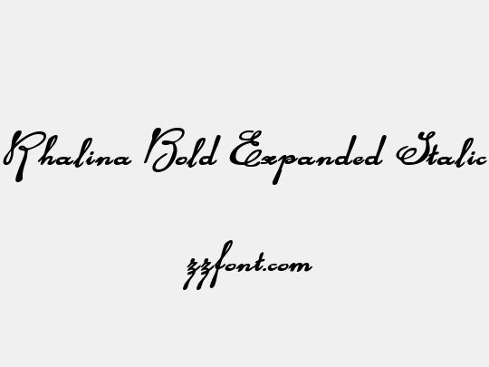 Rhalina Bold Expanded Italic