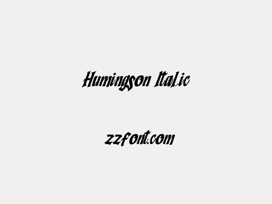 Humingson Italic