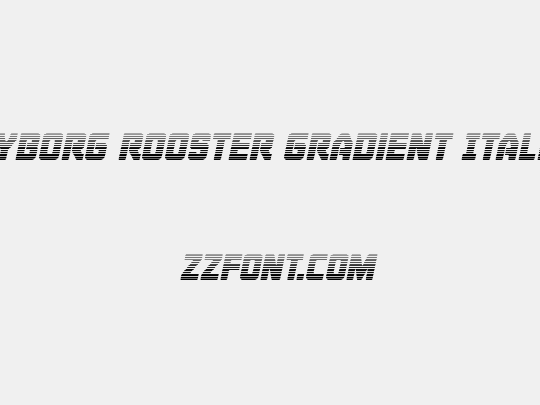 Cyborg Rooster Gradient Italic
