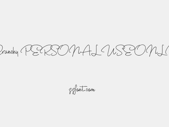 Crunchy PERSONAL USE ONLY