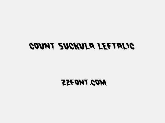 Count Suckula Leftalic