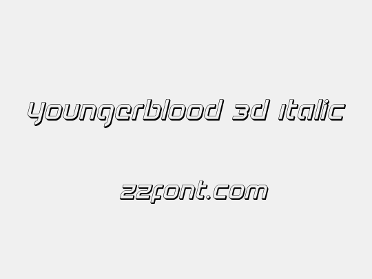 Youngerblood 3D Italic