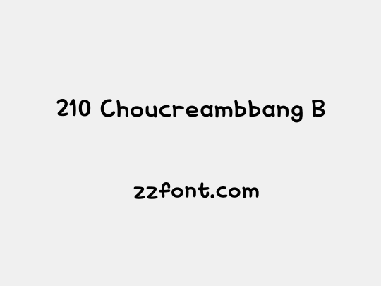 210 Choucreambbang B