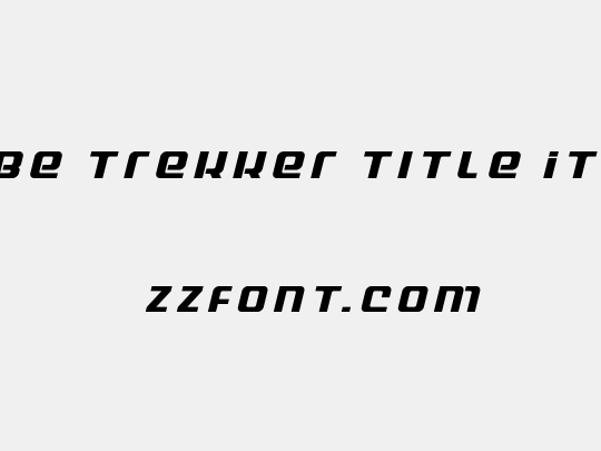 Globe Trekker Title Italic