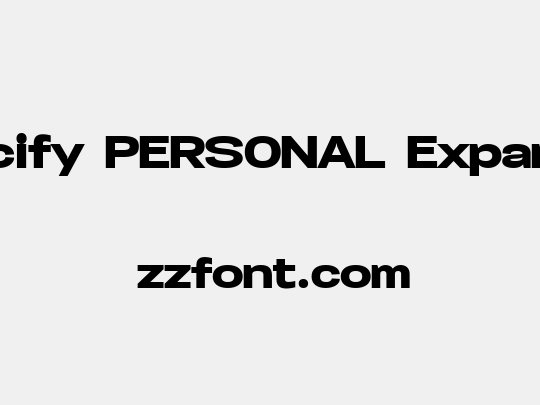 Specify PERSONAL Expanded