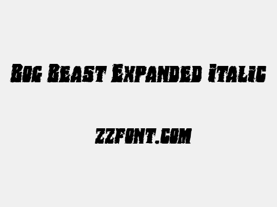 Bog Beast Expanded Italic