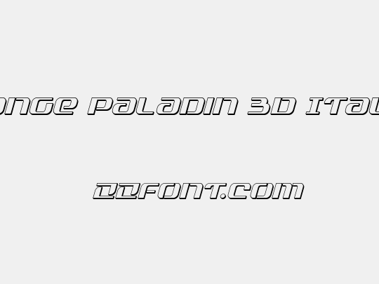Range Paladin 3D Italic