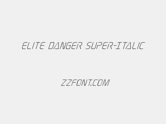 Elite Danger Super-Italic