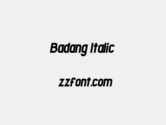 Badang Italic