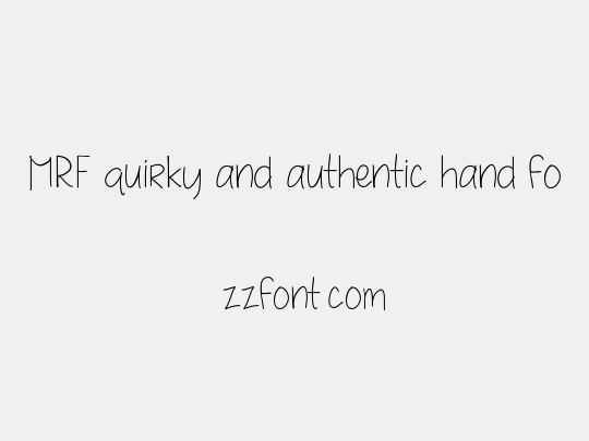 MRF quirky and authentic hand font