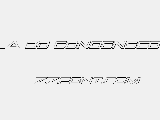 Capella 3D Condensed Italic