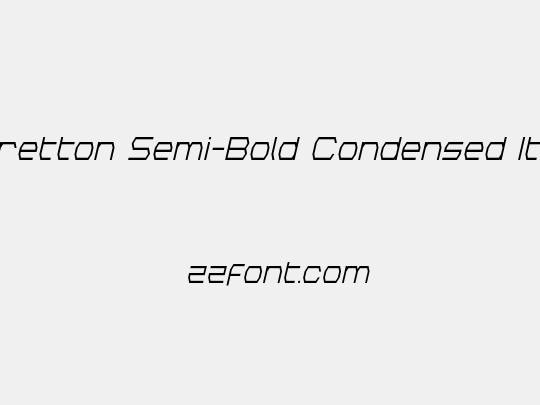 Bretton Semi-Bold Condensed Italic