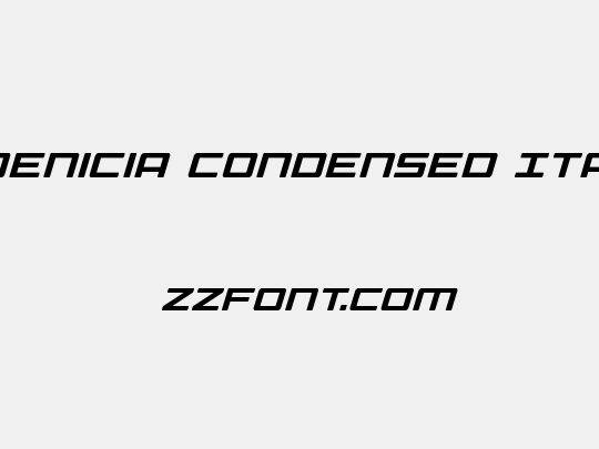 Phoenicia Condensed Italic