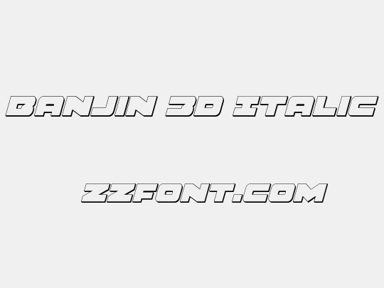 Banjin 3D Italic