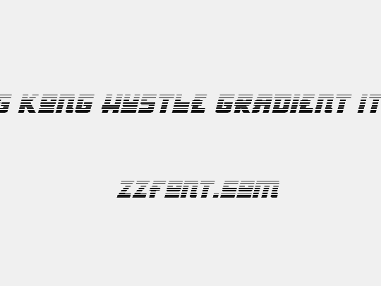 Hong Kong Hustle Gradient Italic