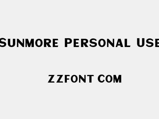 Sunmore Personal Use