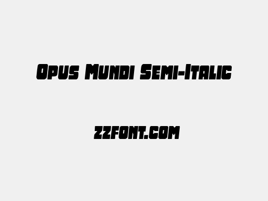 Opus Mundi Semi-Italic