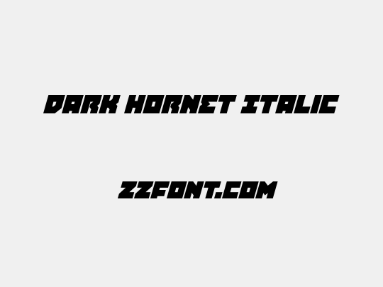 Dark Hornet Italic