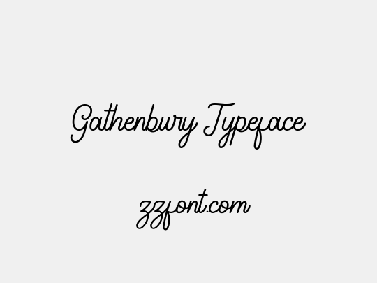 Gathenbury Typeface