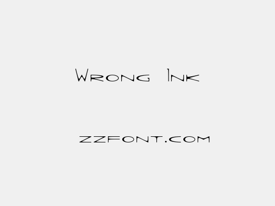 Wrong Ink