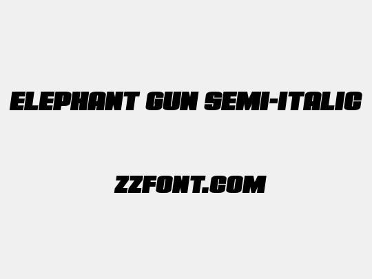 Elephant Gun Semi-Italic