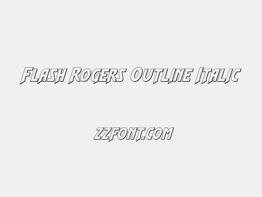 Flash Rogers Outline Italic
