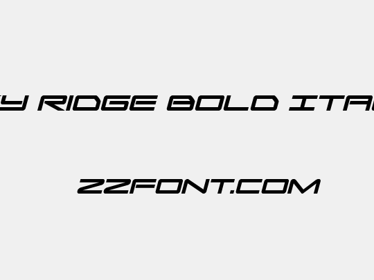 Sky Ridge Bold Italic