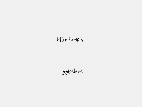 bitter Scripts 