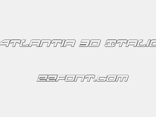 Atlantia 3D Italic