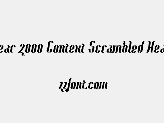 Year 2000 Context Scrambled Heavy