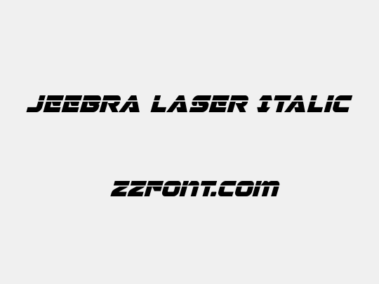 Jeebra Laser Italic