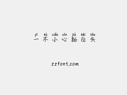 一不小心就白头