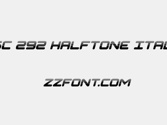 NGC 292 Halftone Italic