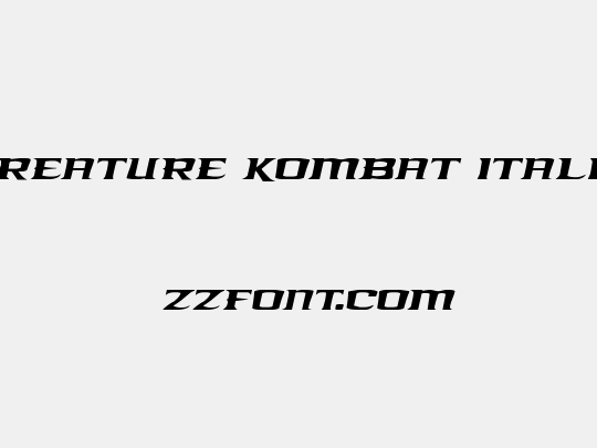 Kreature Kombat Italic