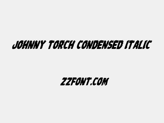 Johnny Torch Condensed Italic